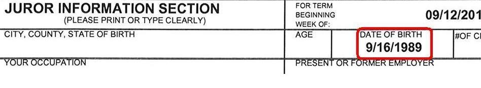 Juror Form Image
